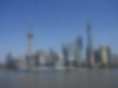 Day sight of Lujiazui from the Bund with the Oriental Pearl TV Tower, Shanghai Tower, Shanghai World Financial Center and Jin Mao Tower